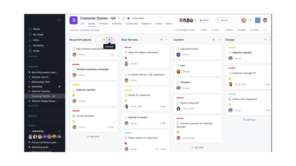 Система Asana с Kanban-досками, диаграммами Ганта и автоматизацией процессов Платформа Asana для управления проектами и командной работы