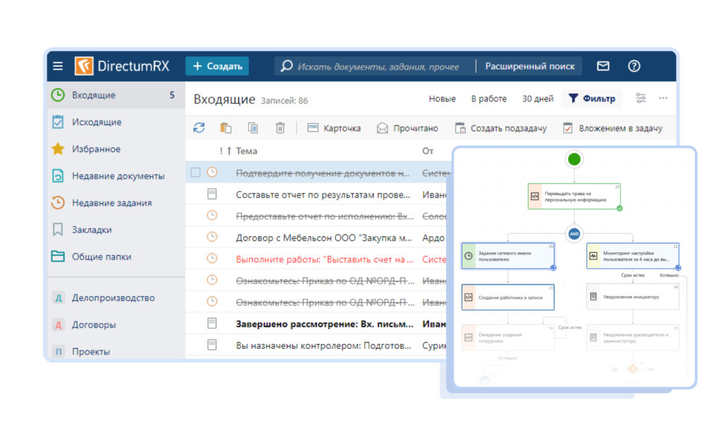 Система Directum RX для управления электронным документооборотом и корпоративными процессами